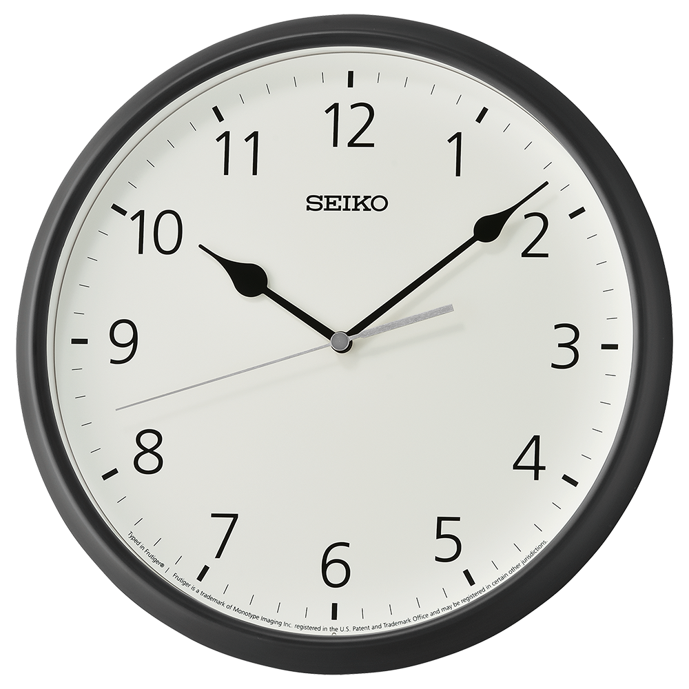 Seiko Timeless White and Black Quiet Sweep Wall Clock | Seiko Clocks ...