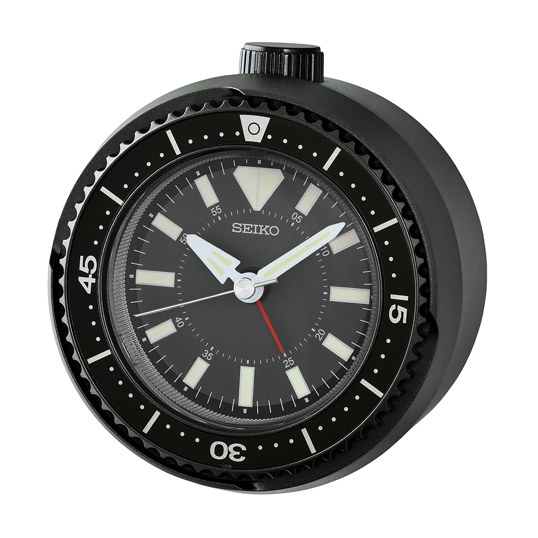 Seiko Sports Black Diver-Inspired Alarm Clock