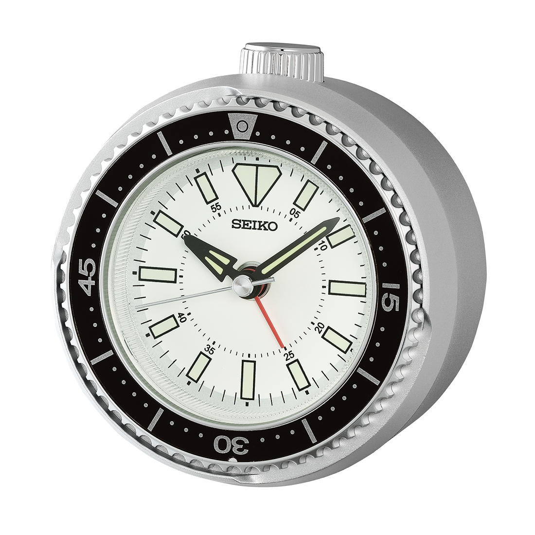 Seiko Sports White Diver-Inspired Alarm Clock