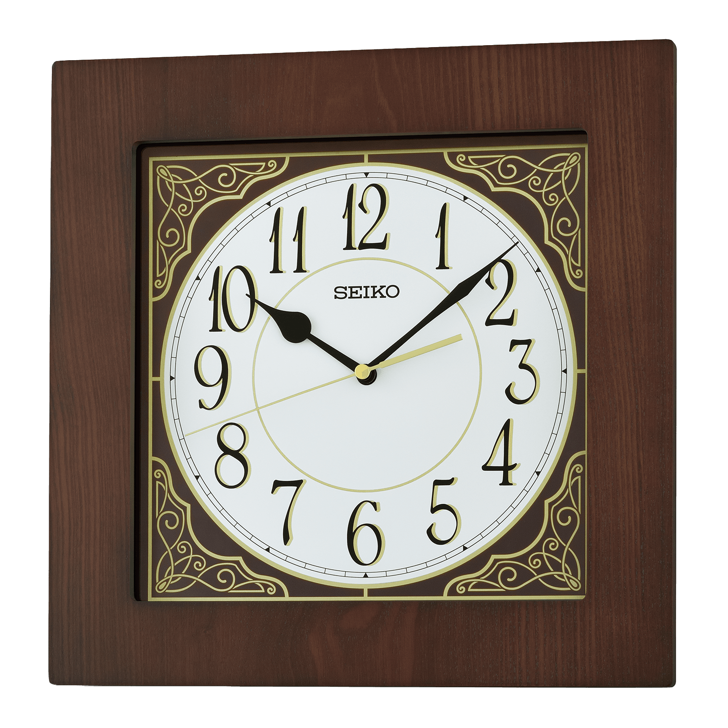 Seiko Traditional Dark Brown Wooden Wall Clock