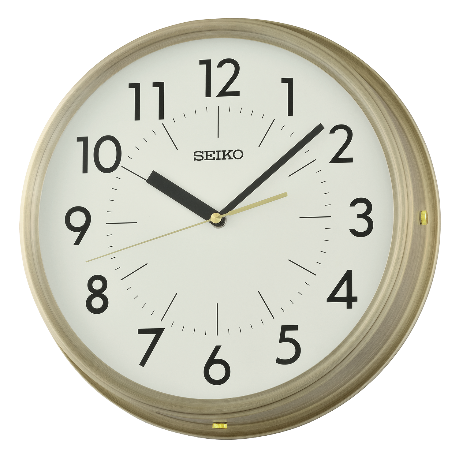 Seiko Retro Light Gold-tone Aluminium Wall Clock