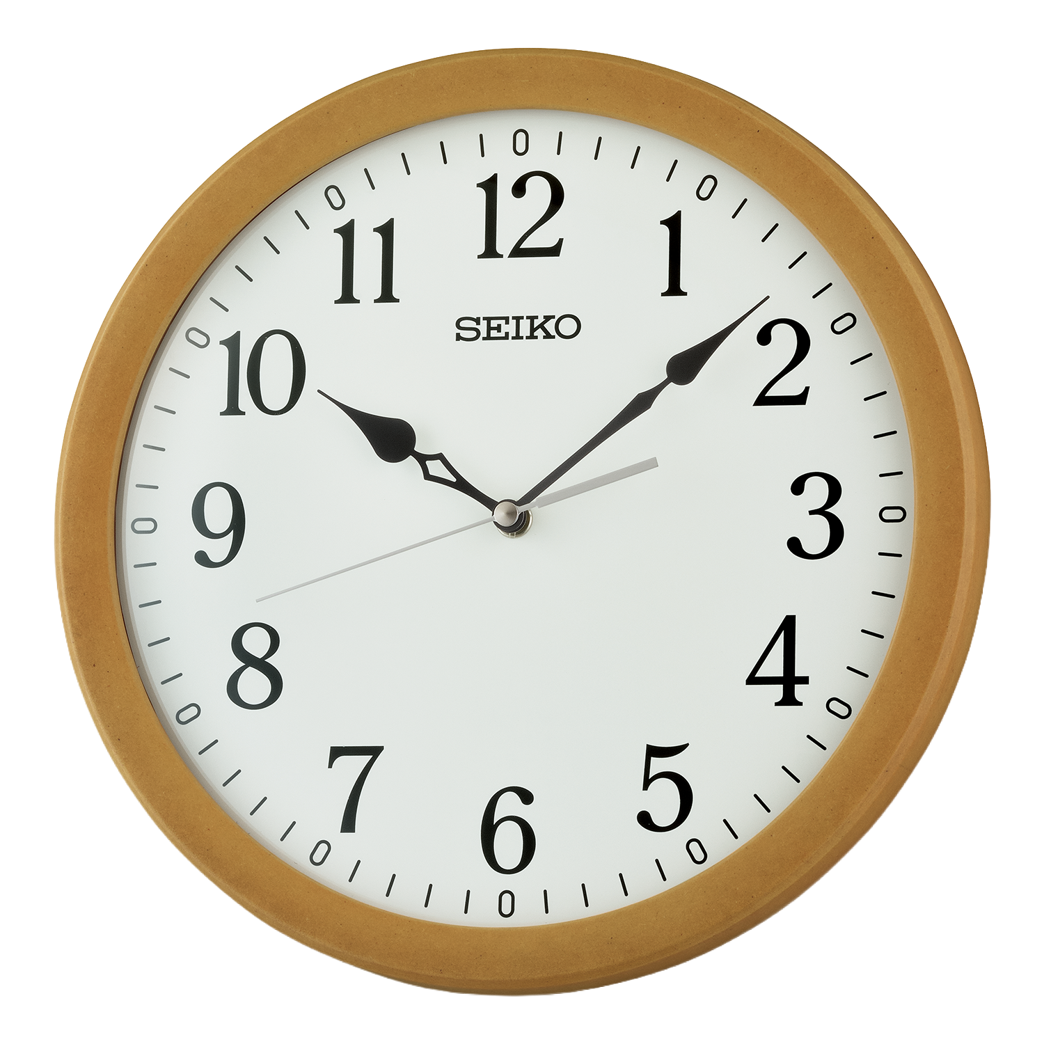 Seiko Timeless Light Brown Wooden Wall Clock